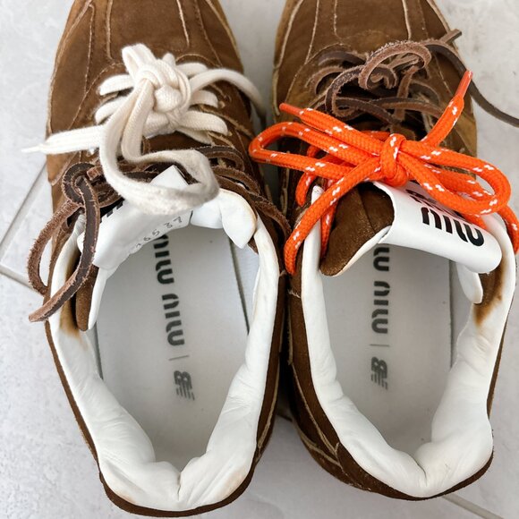 99% NEW MIUMIU AUTHENTIC SIZE 7 NEW BALANCE SNEAKER - Picture 5 of 10